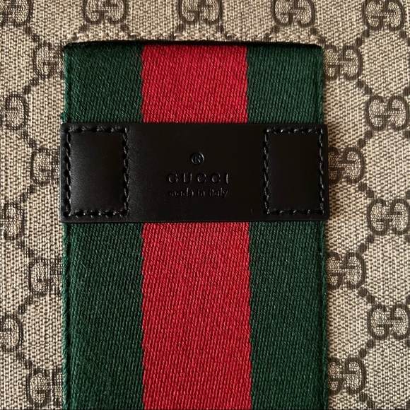 GUCCI WEB WRISTLET SUPREME CLUTCH GG MONOGRAM - Picture 4 of 9